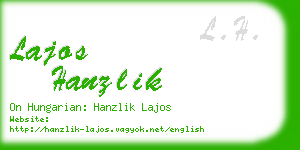 lajos hanzlik business card